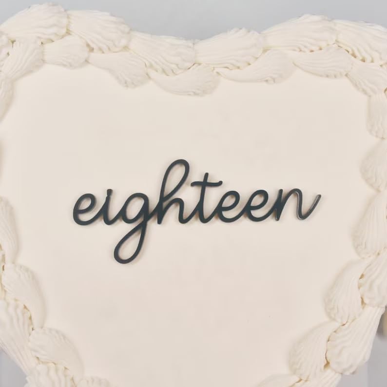 Eighteen Cake Topper,Happy 18th Birthday Cake Topper,Gold Cheers to 18 Years Birthday Cake Pick 18 Fabulous Cake Decoration for Happy 18th Birthday Anniversary Party Cake Decorations Supplies