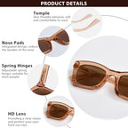 Outdoor Reading Sunglasses for Women Oversized UV400 Protection Full Lens/Bifocal Lens/Progressive Lens