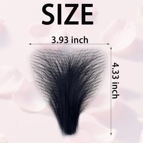 Fake Private Hair, Invisible Realistic Body Corporal Hairs Bikini For Men and Women Fake Chest Hair somatic hairs