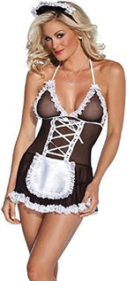 Womens French Maid Costume - Sexy Lace Lingerie Maid Roleplay Cosplay