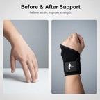2 Pack Wrist Braces - Wrist Wraps for Carpal Tunnel, Arthritis, and Tendinitis Pain Relief - Fits Both Right and Left Hands - Compression and Support for Fitness Enthusiasts