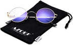 AZorb Blue Light Blocking Glasses for Women Men Retro Round Metal Frame Eyeglasses