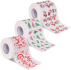 3 Rolls of Merry Christmas Santa Claus Toilet Paper Tissue Napkin Prank Fun Birthday Party Novelty Gift Idea