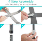 Vive IV Pole with Wheels - IV Fluids Bag Stand with 2 Hooks and Adjustable Height - Portable IV Pole for Home Care, Hospitals, Clinics and Travel - Safe and Easy to Move Medical IV Drip Stand