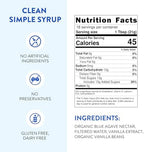 Vanilla Bean Agave Simple Syrup for Coffee & Cocktails - Sweetened with Organic Agave Nectar - Infused with Real Vanilla Bean - 13.5 oz