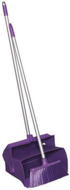 Remco - A Vikan Company 62508 Lobby Dustpan with Broom, Polypropylene/Polyester/Aluminum, 7" X 14" Bin, 37" Handle, Purple