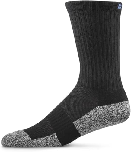 Dr. Comfort Crew Diabetic Socks, Black, Medium