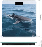 Whale Shark Bathroom Scale for Body Weight LCD Display Digital Bathroom Scale Tempered Glass Bathroom Weight Scales Fashion Smart Scales for Home Bedroom 400 Lb