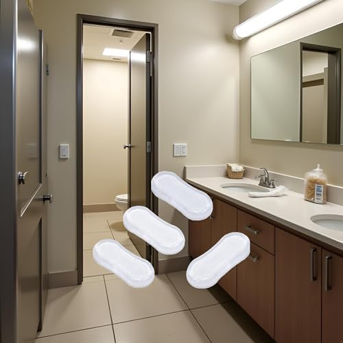 4Pcs Transparent Toilet Seat Bumper Set, Silicone Strong Adhesive Toilet Seats Lid Bumpers, Toilet Seat Buffers, Toilet Lid Rubber Pads for, Home, Hotel and Hospital Toilets