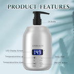 Massage Oil Warmer with Two Oil Bottle Dispenser, Lotion Bottle Warmer, Smart Touch Key Electric Warm Lotion Dispenser, Lube Gel Cream Warmer for Home Pro Salon Spa Massage