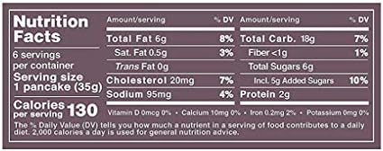 bakerly French Pancakes To Go! Non GMO, Free from Artificial Flavors & Colors, Pack of 4, 6-Count (24 Total Pancakes)