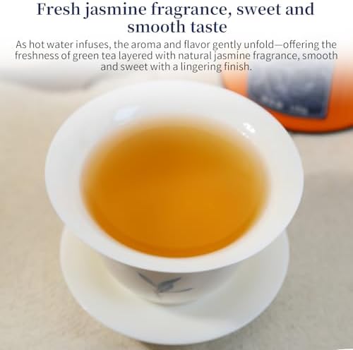 Yuexi Jasmine Green Tea Jasmine Dragon Pearls Tea Loose Leaf Chinese Green Tea Sweet Aroma 茉莉花茶 特级 茉莉龙珠 绿茶 花茶 5.3oz/150g