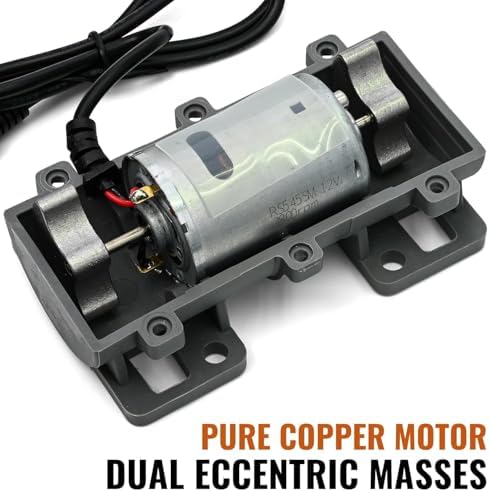 3800RPM Electric Motor, Vibration Motor, DC 12V Vibrating Motor 10W Carbon Brush Motor, Adjustable Power Supply for Electric Massage Chair Bed Industry Sieve Shaker Vibrators