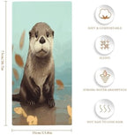 MUSM Premium Hand Towels for Bathroom Ultra Soft Printed Towels Coral Velvet Kitchen Hand Cute Otter Towel Highly Absorbent Hotel Spa Towel Collection 13.8 X 28.7 in