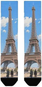 Eiffel Tower in Paris Knee High Socks for Women Men Soft Breathable Compression Socks Novelty Stockings
