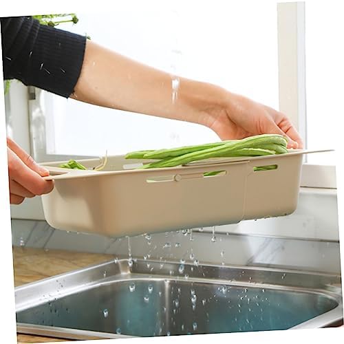 PRETYZOOM Fruit Veggie Washing Bowl Kitchen Sink Colander Strainer Collapsible Design Easy Drainage