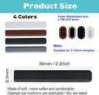 Anti-Slip Glasses Ear Cushion, Silicone Eyeglasses Temple Tips Sleece, Soft Glasses Grip, Comfort Eyeglass Cushions, Eyeglass Grips for Men, Women, Glass Accessories (3 White Pairs)