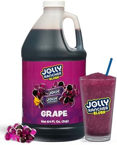 JOLLY RANCHER® Grape Beverage Mix – Fruit Flavor Slushie Mix for Machine, 1/2 Gallon Bottle – Frozen Drink Concentrate, 5:1 Ratio for Slushie & Frozen Drink Machines