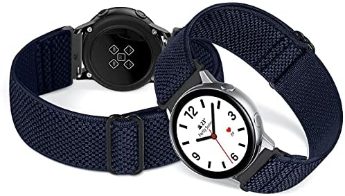Compatible with 16mm 18mm 19mm 20mm 22mm 24mm Watch Bands Quick Release Replacement Wristband,Adjustable Stretchy Nylon Solo Loop Straps Fabric Braided Sport Elastic Bands for Men Women