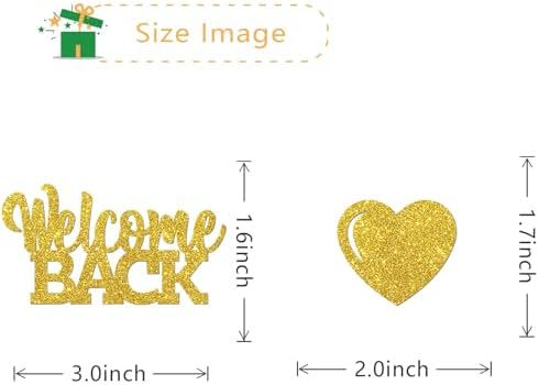 MonMon & Craft 24 Pcs Gold Glitter Welcome Back Cupcake Toppers - Housewarming, Retirement Party Decorations