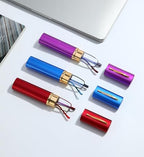 3 Pack Mini Reading Glasses for Women Men Compact Slim Pocket Readers Pen Clip Metal Case Spring Blue Light Blocking