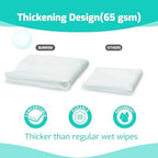 SUNKISS Trustplus Wet Wipes for Adult No Rinse, Extra Large 8”x12” Body Cleaning Washcloths for Elderly Incontinence & Cleansing, Unscented, 200 Count (4 Packs of 50)