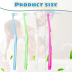 8 Pieces End Tuft Toothbrush with Cover, Soft Interdental Brushes Tapered Brush Braces Toothbrush for Orthodontic Braces Detail Cleaning(Blue/Green/Rose Red/White)