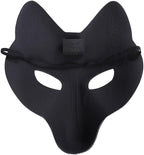 Utavu Fox Mask Japanese Kabuki Kitsune Mask for Men Women Halloween Full Face Mask Masquerade Costume Prop Animal Cosplay Party