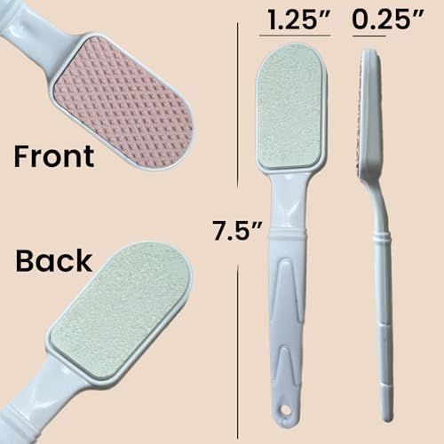 Double-Sided Pumice Stone & Foot File Rasp Heels Scraper Scrubber Cracked Feet Instant Exfoliator Buffer Dead Hard Skin Callus Remover – Elbows Hand Feet Pedicure Tool Corn Softener Sole Smoother