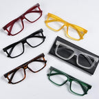Eyekepper 6 Pack Oversized Blue Light Blocking Reading Glasses Men Computer Readers with Screwless Metalless Spring Hinge