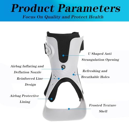 SFKLYU Foot Drop Orthosis Ankle Brace Support, AFO Drop Foot Brace Orthosis, Lightweight Foot Support for Hemiplegia Stroke Shoes Walking,A1 Left,S