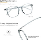 6 Pack Reading Glasses, Blue Light Blocking Reading Glasses for Women and Men, Anti Glare Lightweight Readers
