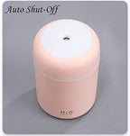 Portable Mini Humidifier, 300ml with Colorful LED Night Light, USB Personal Desktop Humidifier for Car Office Home Travel, Auto Shut-Off, 2 Mist Modes, Super Quiet(pink)