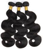Body Wave Bundles Human Hair 12 14 16 Inch Human Hair 3 Bundles 100% Unprocessed Brazilian Raw Weave Bundle Human Hair Extensions for Black Women Natural Color
