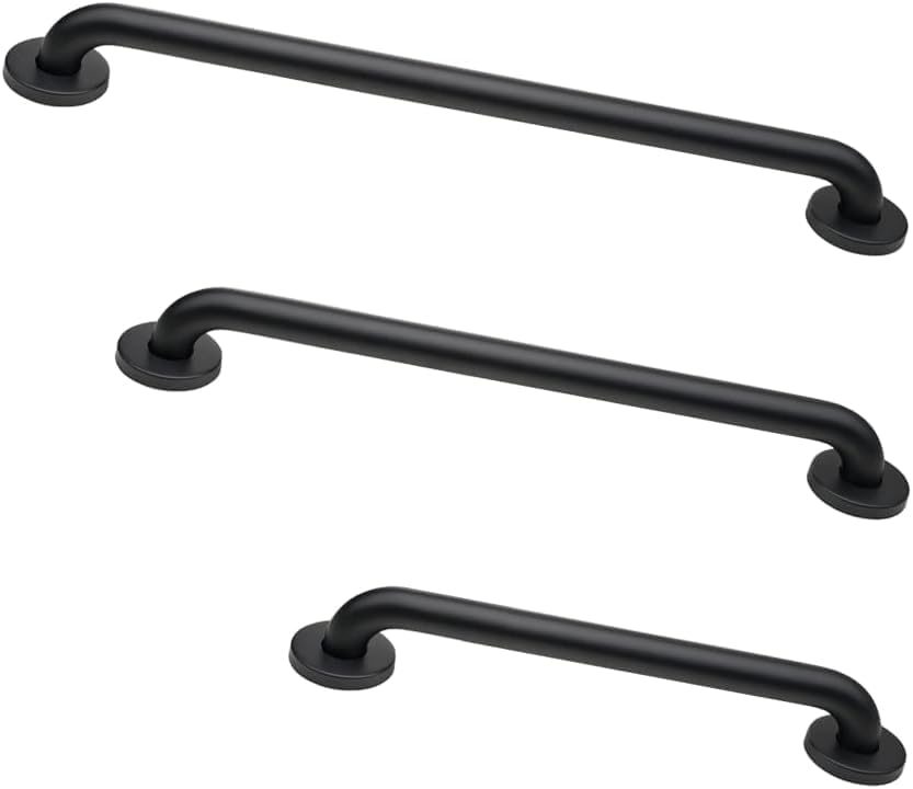Grab Bar Bundle - ADA Compliance - 1.5" Diameter - 18", 36", 42" Lengths - Pack of 3 - Oil Rubbed Bronze, Toilet Grab Bars for Commercial Restrooms and Grab Bars for Shower