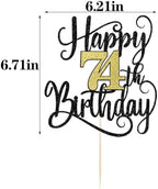 happy 74th birthday cake topper,74 birthday party cake decorations