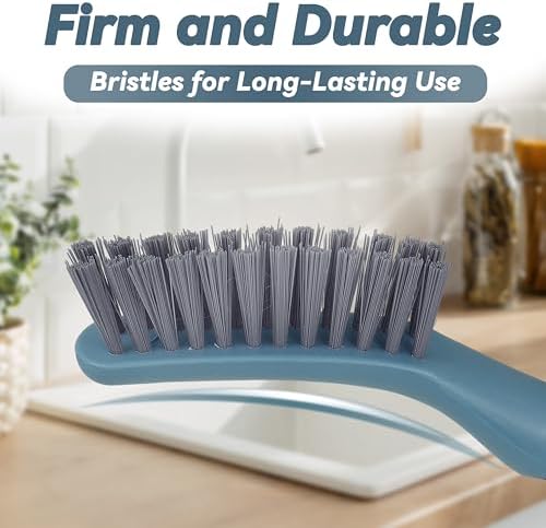 PHYEX 2 Packs Small Brushes for Cleaning, Stiff Bristle Grout Scrub Brushes for Kitchen, Bathroom, and Tile Floors, Ideal for Gaps, Crevices, and Window Tracks