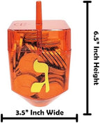 The Dreidel Company 4 Variety Jumbo Hanukkah Fillable 6.5" inch Dreidel, Stands Straight On Table, Can Be Filled with Hanukkah Gelt Or Hanukkah Chocolate