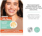 Sally Hansen Bleach Cream for Facial & Body Hair | Vegan Formula with Glycerin | All Skin Types