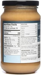 ABBCo Natural Beef Bone Broth Concentrate 13.26 Floz - Made in Australia from Australian Beef Bones, Savoury Cooking Broth Base, Refrigerate After Opening