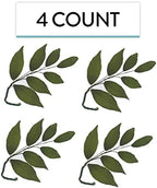Global Sugar Art Dark Green Leaf Sugar Cake Flower Sprays, 4 Count by Chef Alan Tetreault