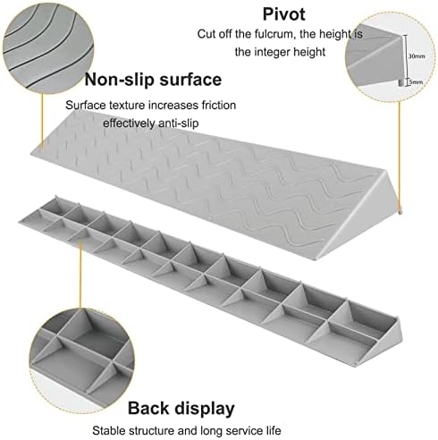 Portable Curb Ramps, Home Ramps Non-Slip Wheelchair Uphill Mat Indoor Threshold Ramps Drawing Board Plastic Ramps 1-10.5 cm Height Doorway Steps Threshold Ramp,Red,100x10x3.5cm