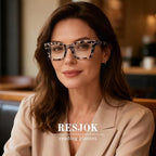 Oprah Reading Glasses for Women - Stylish Blue Light Blocking Glasses Square Readers with Spring Hinge