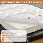 3.2 Inch Lash Bed Topper Set,Gel Memory Foam Massage Bed Topper, Waterproof Fluffy Pillow Top Cover for Spa Esthetician Wax,Includes White Massage Table Toppe & Face Rest Cover