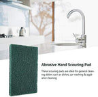 5pcs Industrial Abrasive Sponge Scourer Pads for Cleaning, Finishing & Surface Prep – Coarse Green Heavy-Duty Scrubbing Sponges for Metal, Wood, Painted Surfaces