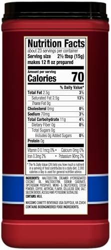 Hills Bros. Cappuccino Mix – Rich, Frothy Coffeehouse-Tasting Instant Drink Mix – Quick & Easy Preparation – Perfect for Hot & Iced Drinks & Creaming Coffee – Sugar-Free French Vanilla, 1 Pack of 12oz