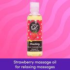 Lovehoney Strawberry Massage Oil - Infused with Essential Oils - Vegetarian Friendly - 3.4fl oz
