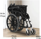 EYPKPL Safety Wheelchair Carbon Steel Transport Chair with Dual Brakes Wheelchairs Foldable Armrests Transport Wheelchairs Wheelchair Easy to Use Easy to Carry