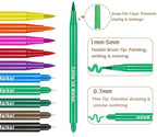 FUNSHOWCASE 10 Edible Markers Basic Double-sided Fine and Brush
