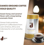 Danesi Caffe Italian Ground Coffee - Fine Medium Roast Espresso Coffee Grounds for Moka Pot, French Press, and Drip Brew - Gold (8.75 oz, 1 Pack)